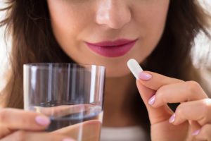 Woman considering taking the abortion pill